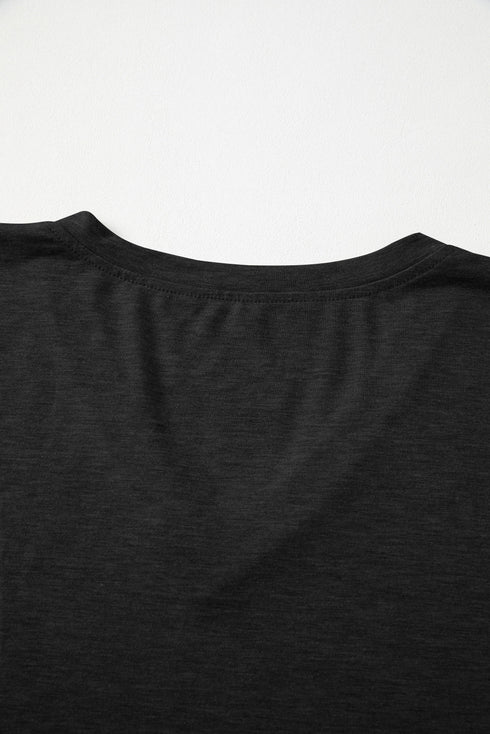 V-Neck Long Sleeve Relaxed Fit Pullover Top